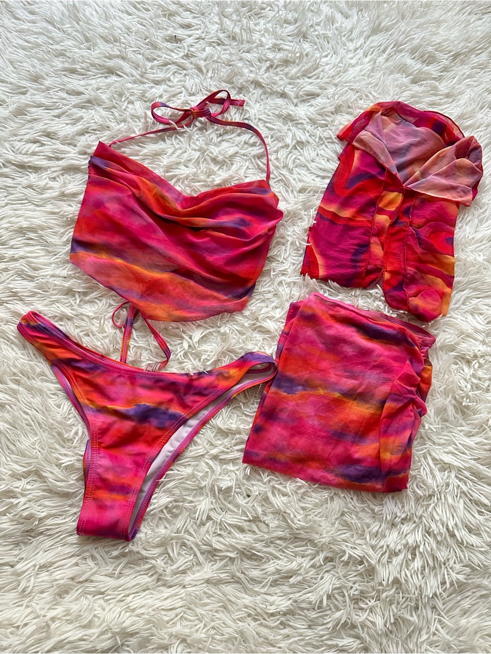 4 Piece Swim Set and Cover Up